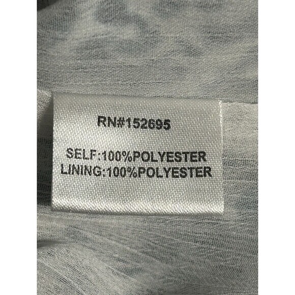 Slate & Willow Womens Blue/white Floral Layered Ruffle Boho‎ Coastal Vibe Large - Picture 11 of 12